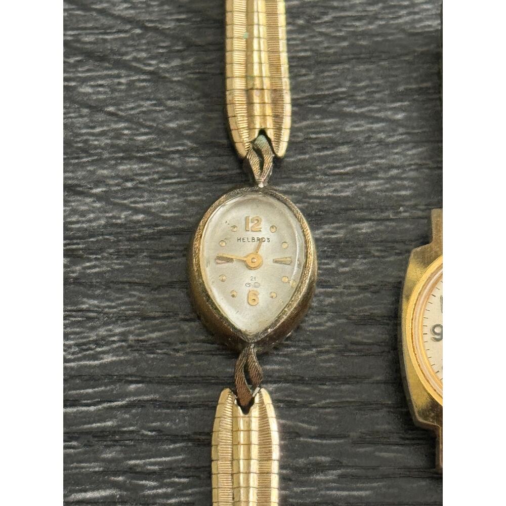Lot of 3 VTG Womens Wristwatches Helbros Timex Waltham 2 Gold Filled UNtested - Picture 3 of 9